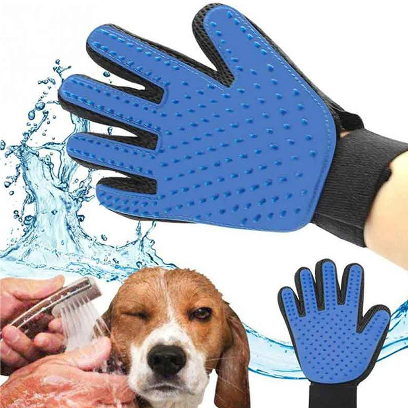 New Dog Cat Hair Brush Glove Grooming Comb Supply Finger Cleaning For Pet Cleaning Massage Pet Cats Hair Brush Glove For Animal