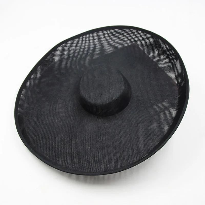 Royal Lady Fascinator kapelusz ślubny Sinamay kapelusz baza kobiety biały czarny duży szeroki rondo Kentucky Derby kościół Fedora nakrycie głowy na przyjęcie