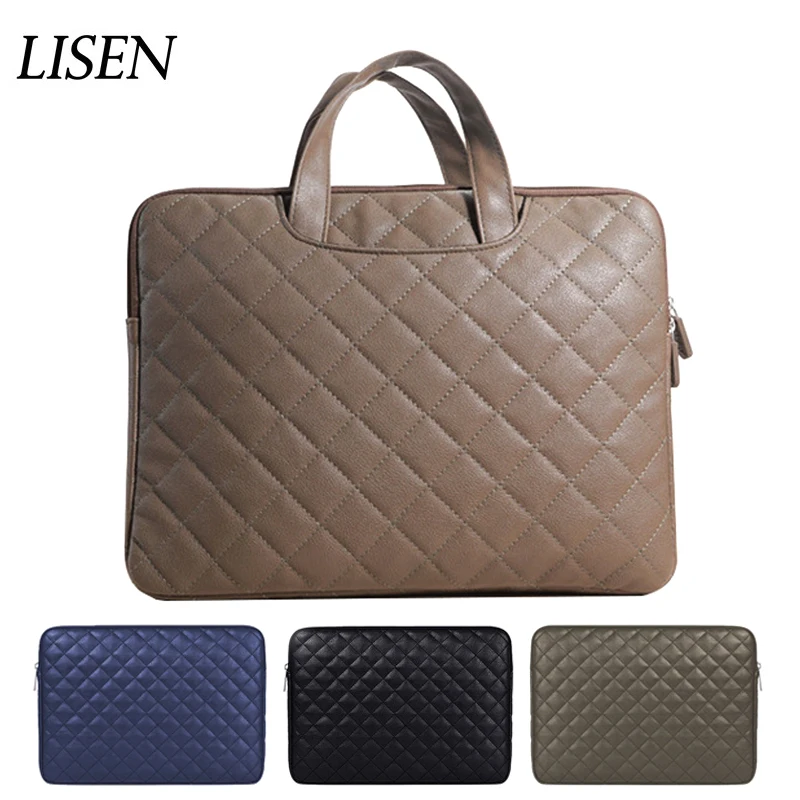 Waterproof PU Handbag Liner Sleeve Laptop Bag For Macbook Air 13 Case Pro11 12 14 15 For Xiaomi MI 13.3 15.6 Inch Portable Cover