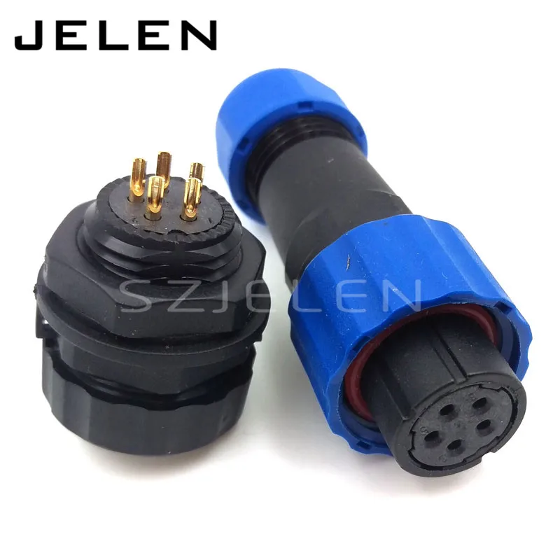 SD16 Waterproof Connector 2 3 4 5 6 7 9pin socket(Male) and plug(female) IP68, SP16 LED panel mount automotive connector