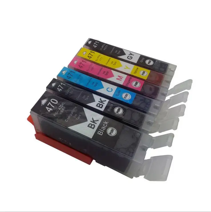 1SET For canon 470 471 PGI-470 CLI-471 compatible ink cartridge For PIXMA MG6840 MG5740 MG 6840 MG 5740 TS5040 TS6040 printer