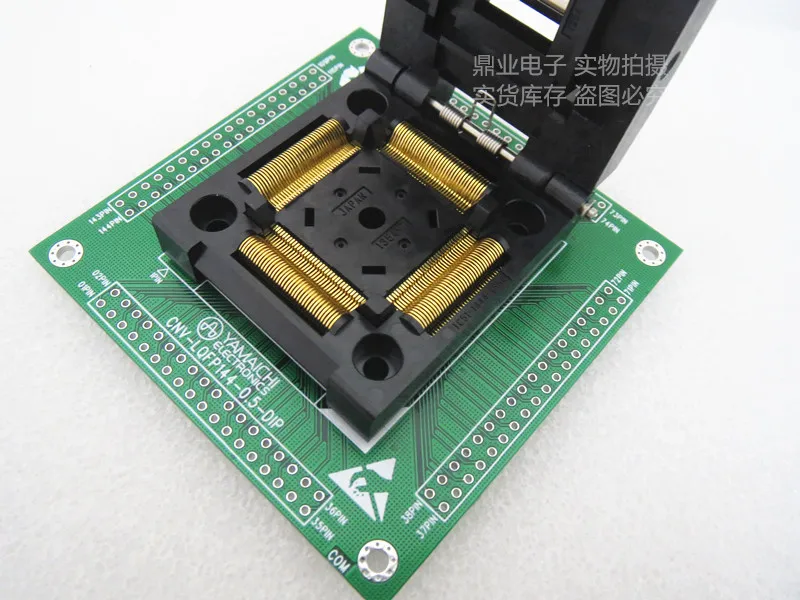 Clamshell IC51-1444-1354-7 QFP144 PITCH 0.5mm with PCB IC Burning seat Adapter testing seat Test Socket test bench