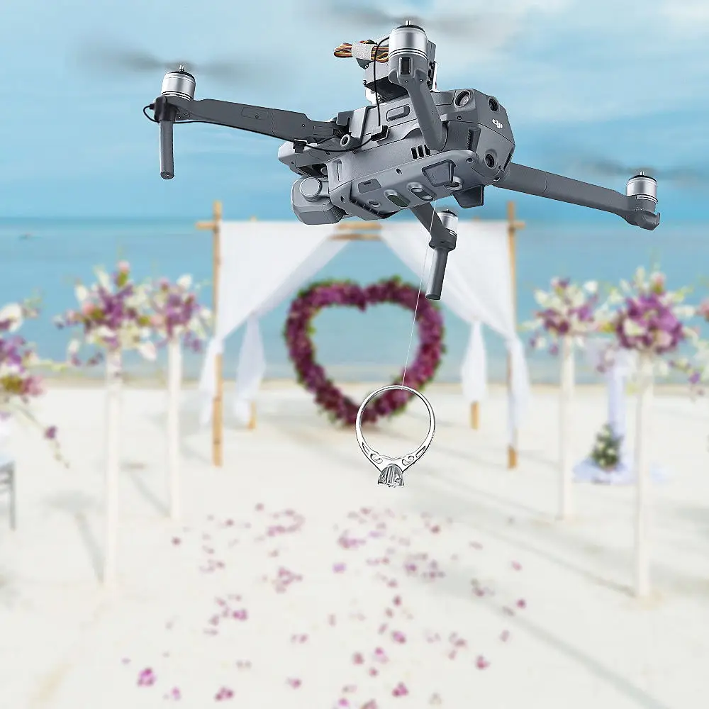 Air-Dropping Thrower System Wedding Ring Gift Emergency Remotely Delivery Rescue Fishing for DJI Mavic 2 Pro Zoom Drone Thrower