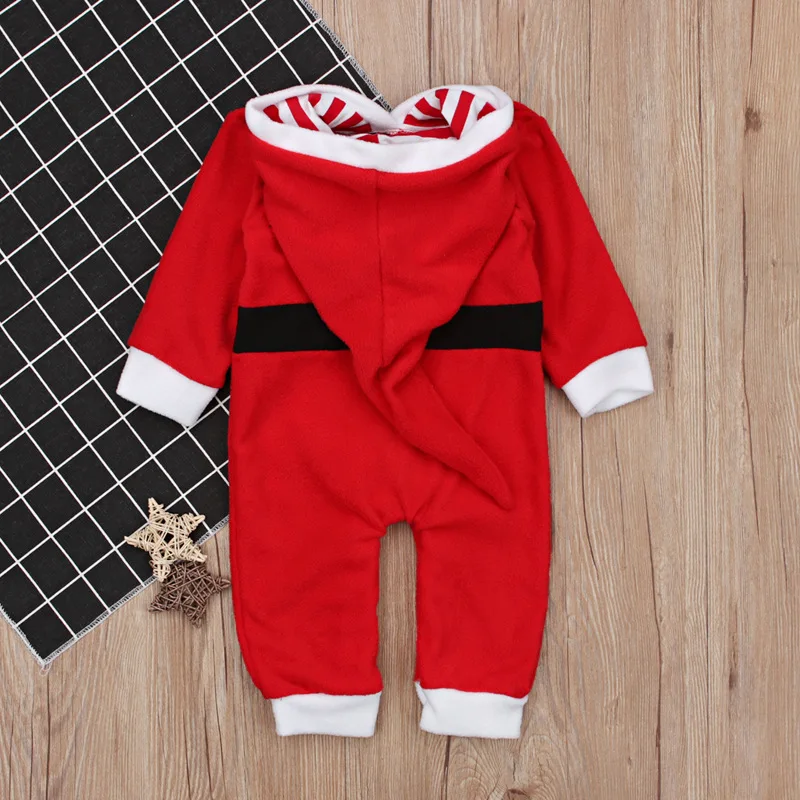 Children\'s Wear Baby Boy Girl Infant Long Sleeve Christmas 100% Soft Cotton Fleece Romper Jumpsuit Playsuit Clothes 0-24M DS19