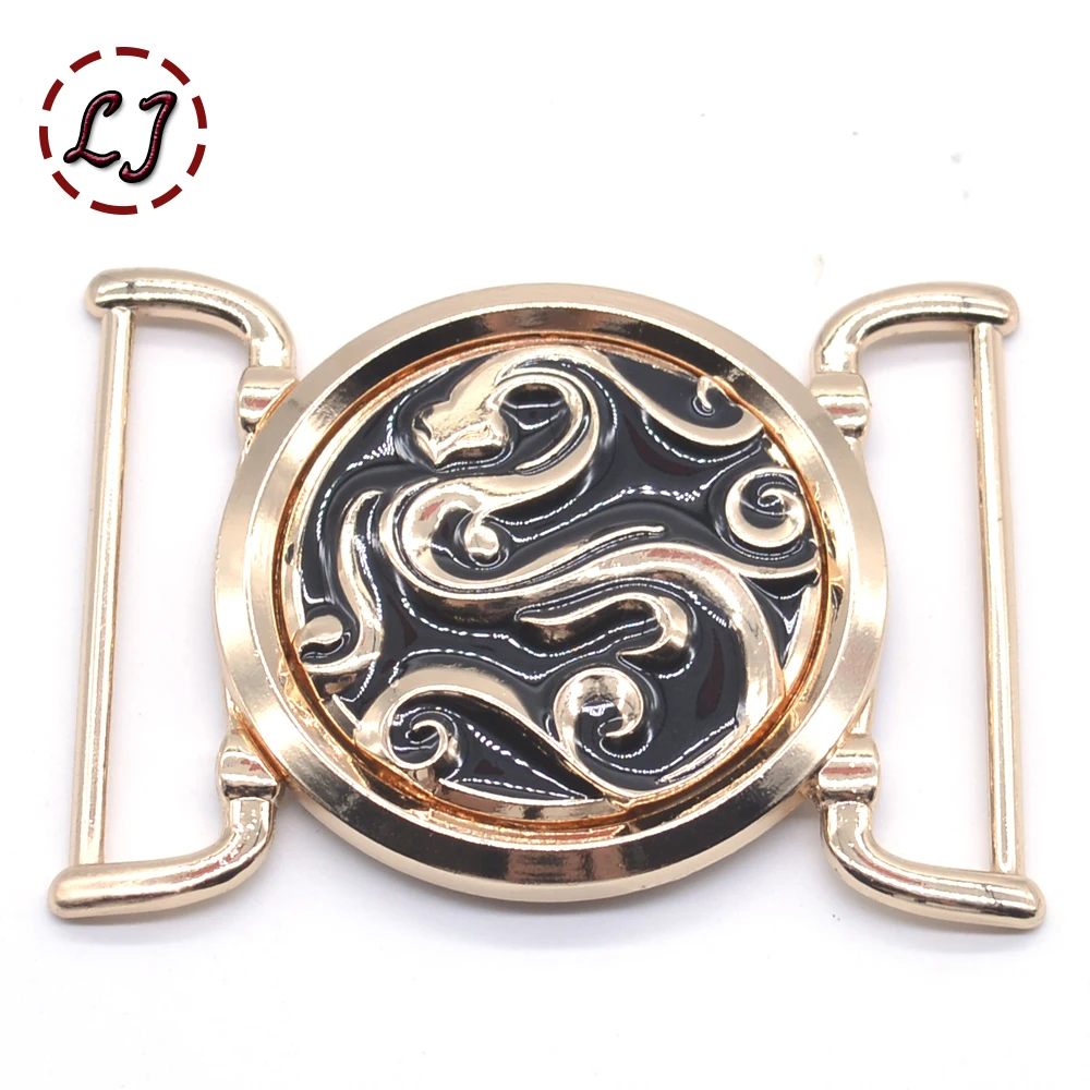 New fashion women 50mm gold silver black cilp square metal belt buckles crafts decoration Buckles DIY garment sew accessories