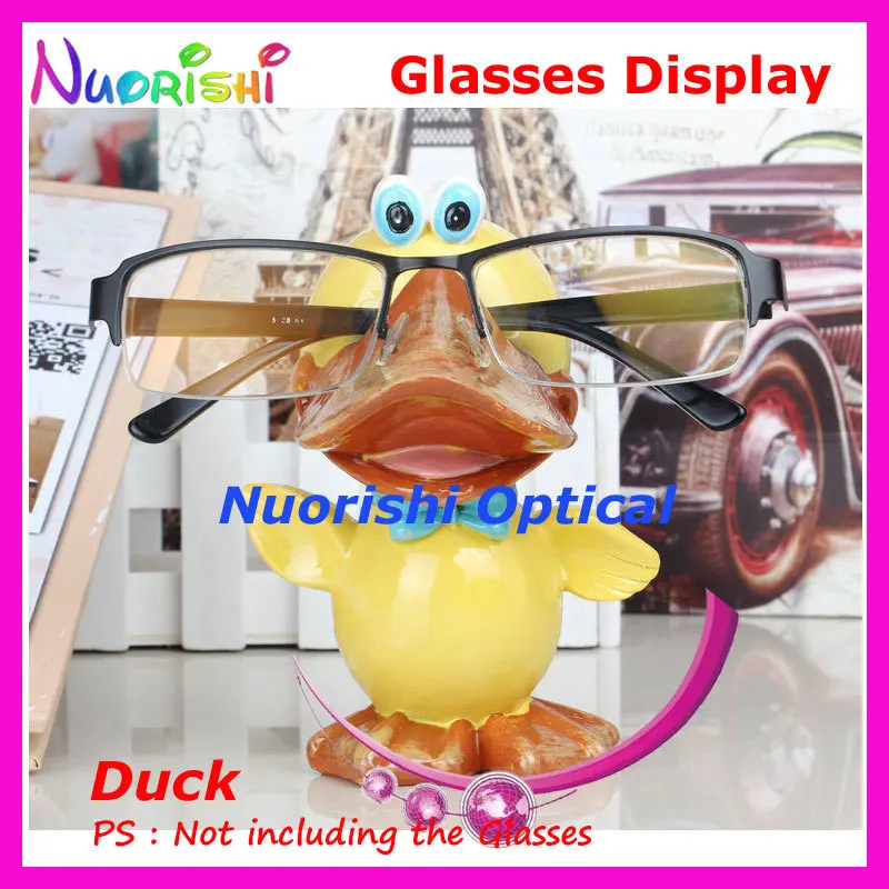 

Cute Yellow Duck Eyeglass Sunglasses Eyewear Display Stands Shelf Store Household Car Decoration CK12 Free Shipping