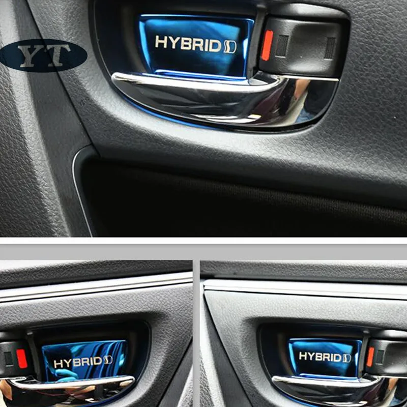 Auto Door Inner Bowl Sticker interior moulding trim for toyota Corolla auris 2014-2019,4pcs/lot, car accessories