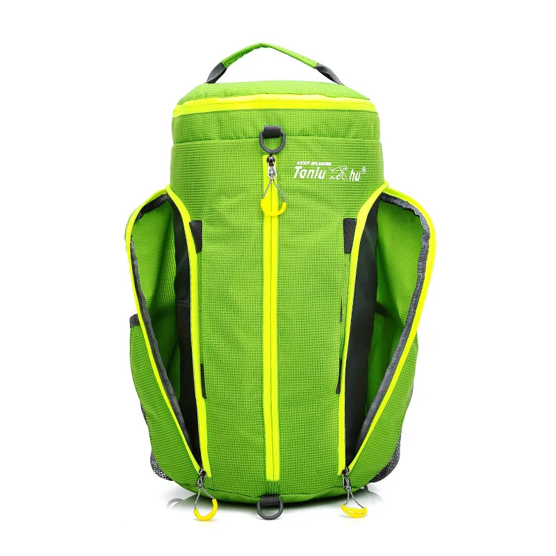 Mochila plegable de nailon Unisex, bolso de hombro para deportes de acampada, viaje y senderismo, multifunción, resistente al agua, para exteriores