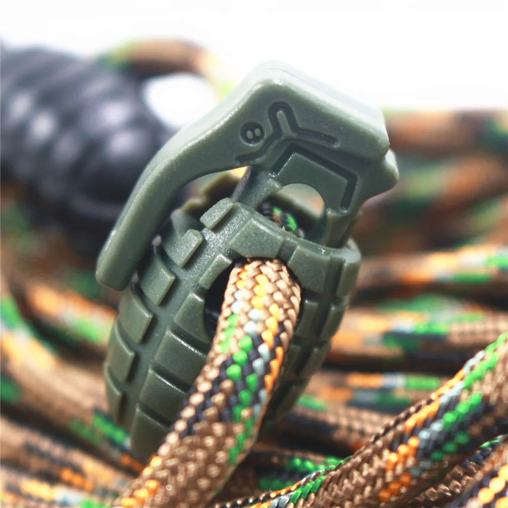 10PCS Shoe Lace Buck Boots Shoes Grenade Shoelace Tightening Non-Slip Buckle Shoelace Buckle Clip EDC Outdoor Hiking Camping