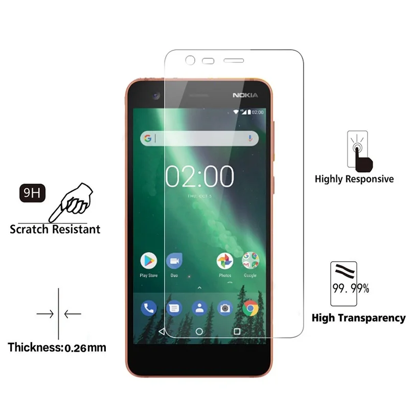 Screen Protector For Glass Nokia 2 7 5.1 3.1 5.1 plus 6.1 X5 Tempered Glass For Nokia 9 pureView Glass Protective Phone Film