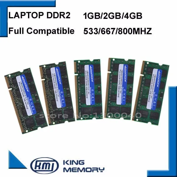 

KEMBONA Laptop RAM DDR2 1GB 2GB 4GB 533MHZ/800MHz/667MHZ PC2 6400 53001G 2G notebook memory 200PIN original