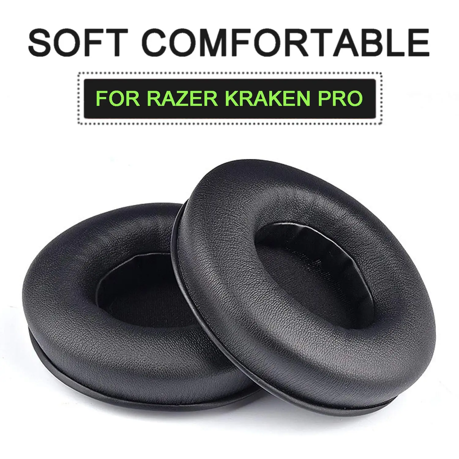 Sponge Protein Leather Material Ear Pads For Razer Kraken Pro 2015 7.1 USB Headphones Earpads Replacement Headsets