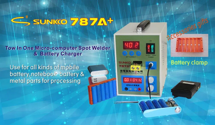 1pc  787A Microcomputer Dual Pulse Spot Welder Welding machine/battery Welding (machine +1Kg 0.1mm Thickness nickel)