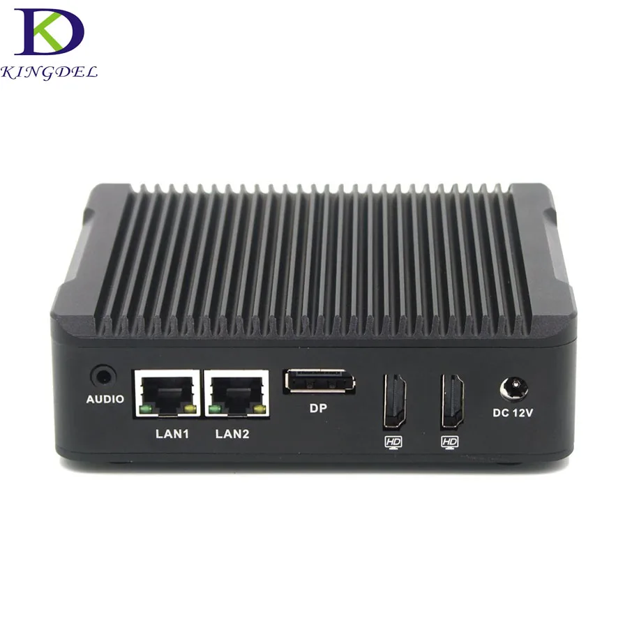 Kingdel New Style Fanless mini pc quad core N3160 nettop pc with 2*HDMI DP USB3.0 Nuc Intel HD Graphics 400 windows 7 Linux