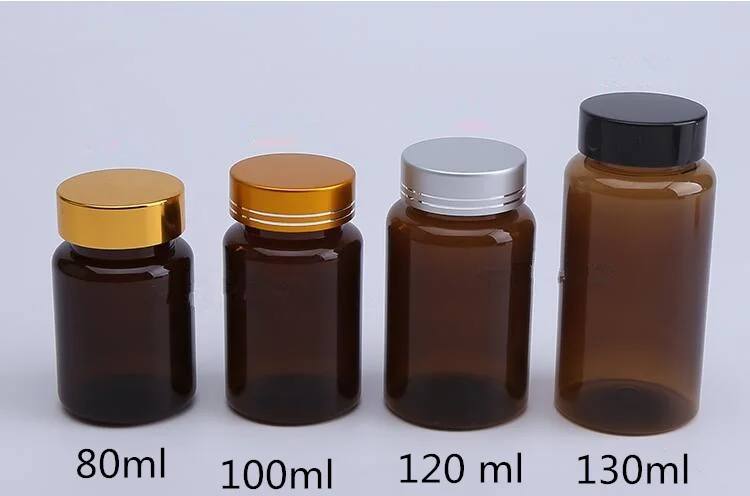 30pcs 80ML 100ML 120ML 150ml Brown Plastic Empty Bottle Bank Powder Pill Bath Salt Sample Empty Cosmetic Container