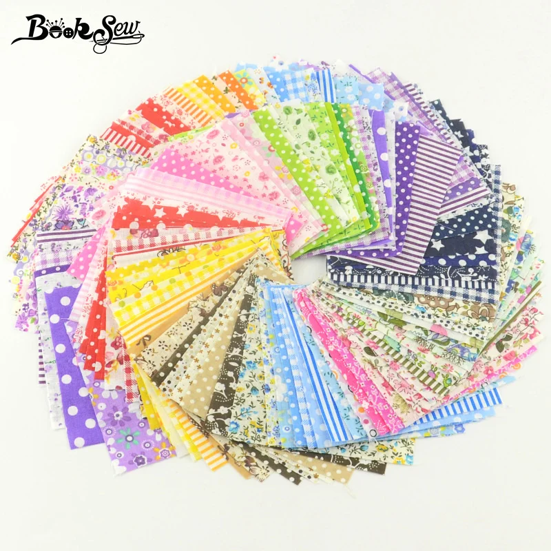 Confezione di ciondoli in tessuto di cotone Booksew telas patchwork algodon quilting tilda senza ripetizione design tissu 50 pezzi 10 cm x 10 cm