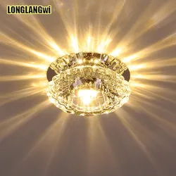 3W alejek led lampa sufitowa salon kryształ korytarz światła do przejścia LED lampy sufitowe Luces de techo wielu kolorów kolorowe