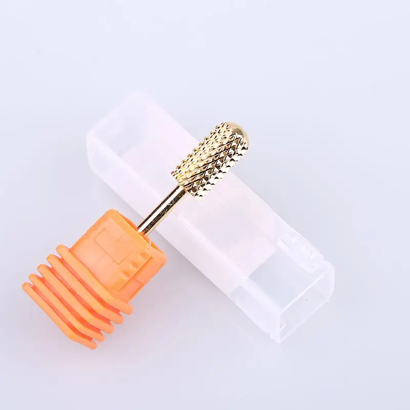 RTYU Vàng Carbide Lớp Phủ Móng Khoan Xay Móng Khoan Xay Cắt Cho Móng Tay Nail Khoan Máy Bit TH12