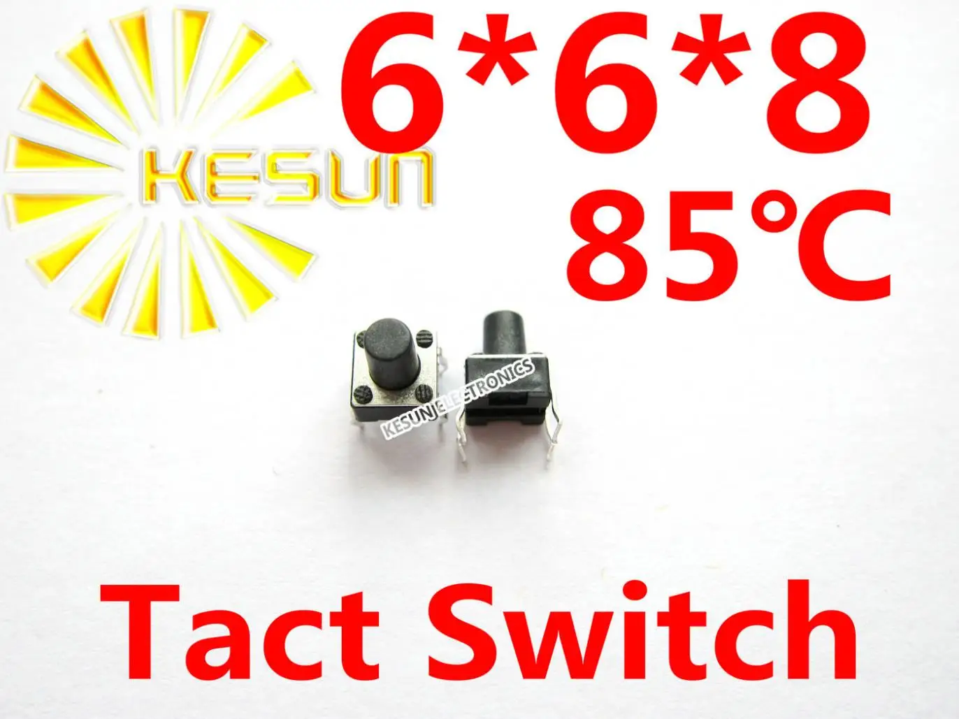 FREE SHIPPING 100PCS  DIP 6X6X8 Tactile Tact Push Button Micro Switch Momentary