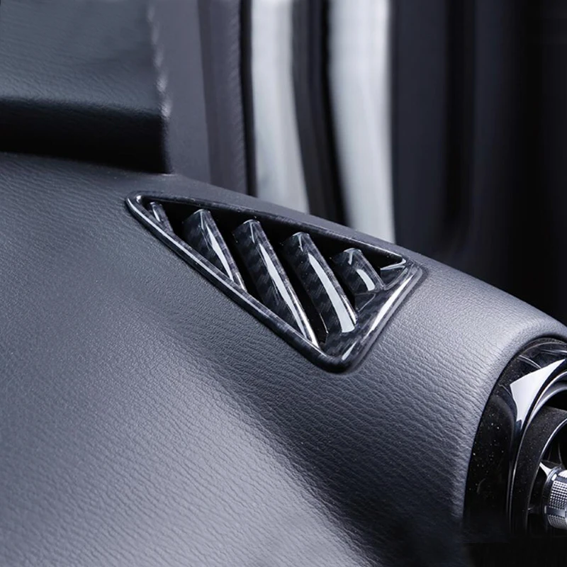 Carbon Fiber Look Upper Air Vent Outlet Cover Trim For Mazda CX-3 CX3 2017 2018