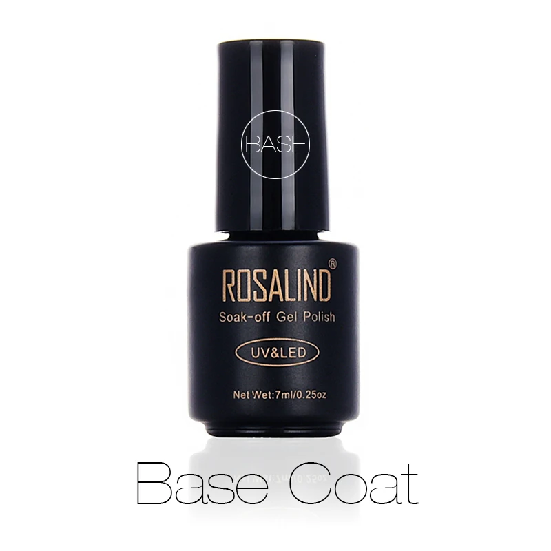 

Rosalind Top Coat Base Coat Gel Nail Polish Soak Off Long Lasting Gel Varnish Nail Manicure UV LED Nail Gel Lacquer