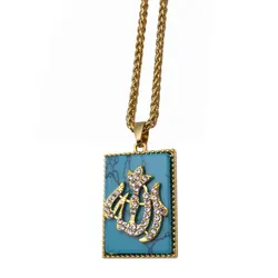 muslim Allah pendant & necklace , charm crystal Islam Gift & Jewelry Arab God pendant