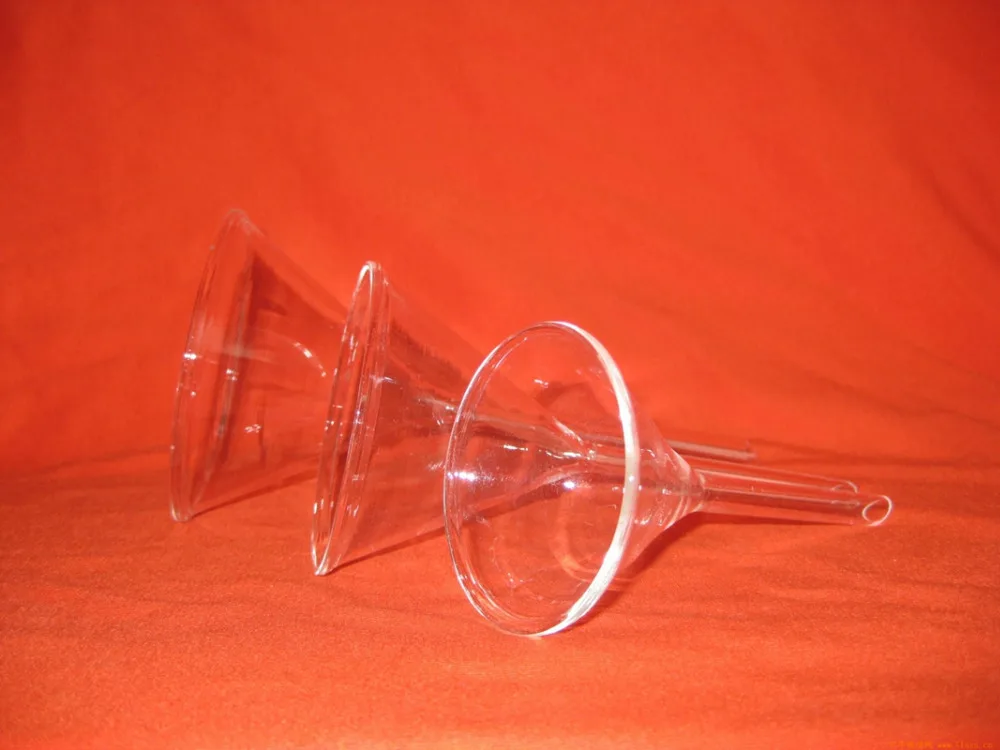 funnel lab short stem 40mm thick glass each bid for 1pc