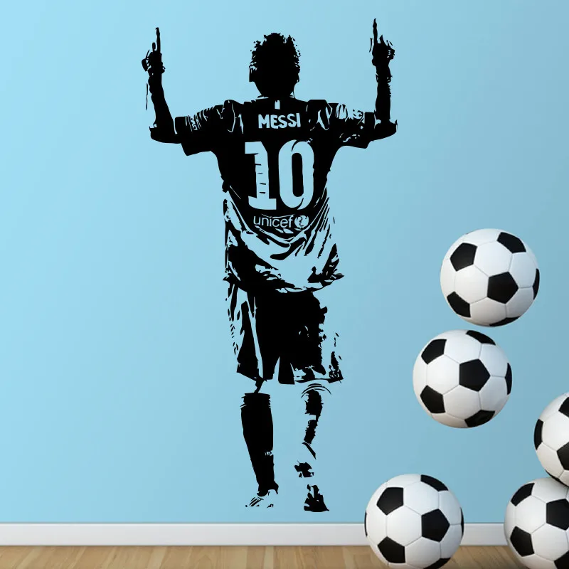 3d poster Wall Decal Sticker Football Soccer Player Argentina Leo Wall stickers For Kids Room Boy Bedroom Mural Wall Art A207