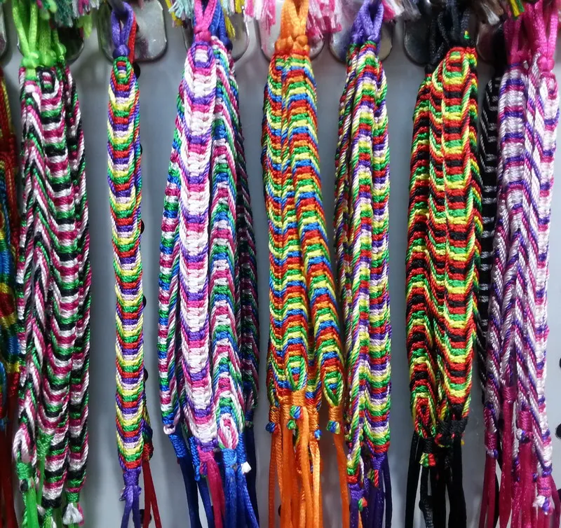 Wholesale 120p Colorful Woven Braided Friendship Bracelet Wide Retro Handmade Nepal Geneva Brazilian Multicolor String Cord