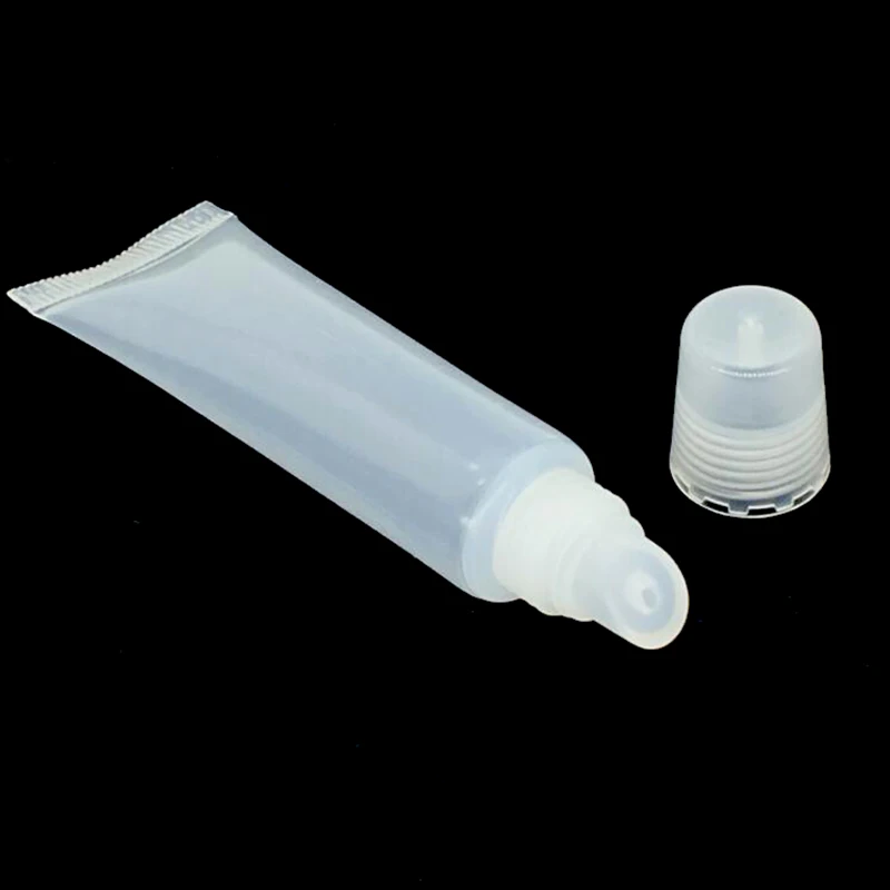 

100/200pcs 8g 8ml Empty Lipstick Tube,Lip Balm Soft Hose,Makeup Squeeze Sub-bottling,Clear Plastic Lip Gloss Container