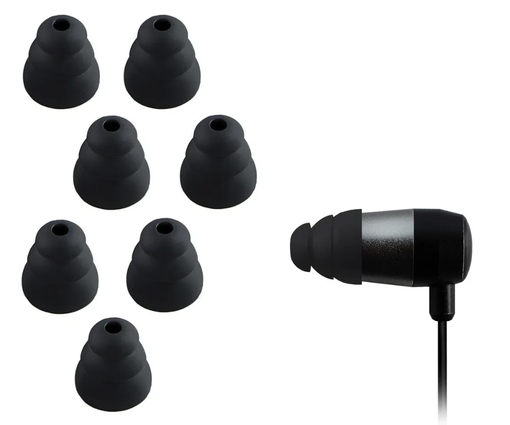 6pcs S/M/L Triple Flange Silicone Replacements earbud Tips for In-ear headphone