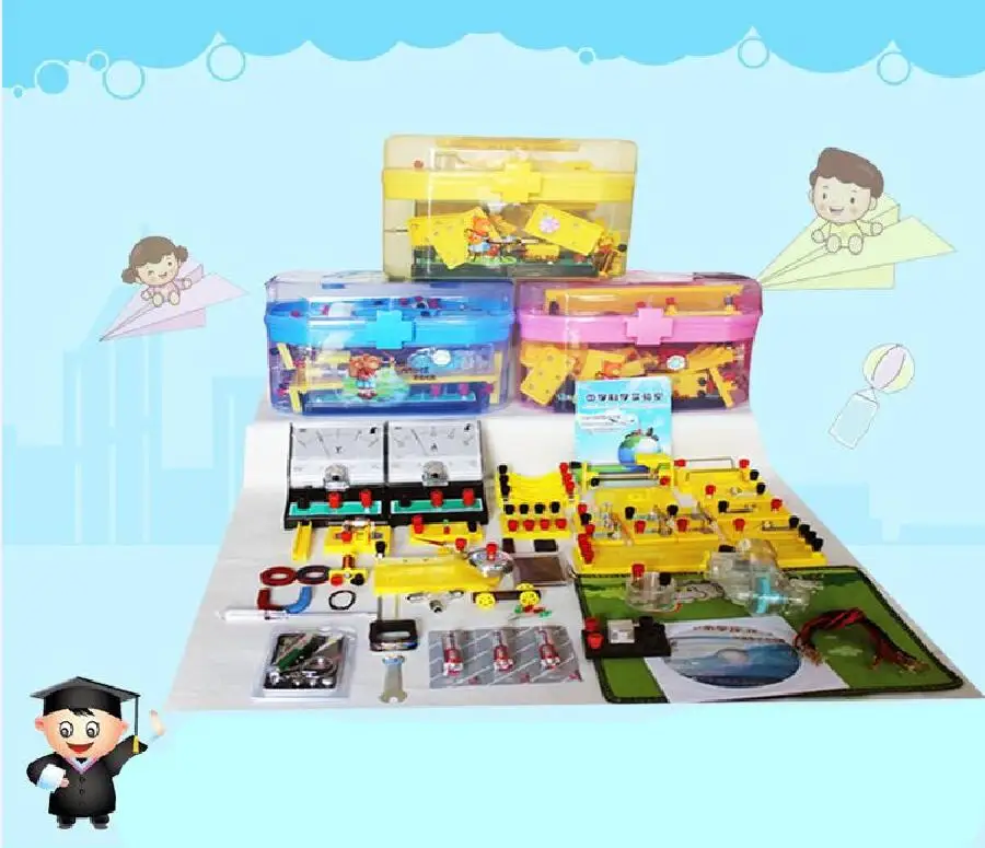 free shipping Junior high school electrical physics experiment box mini-lab science laboratory equipment