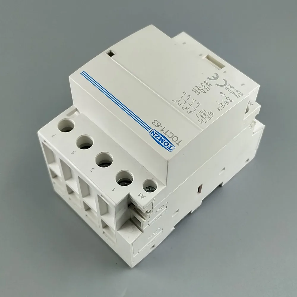 TOCT1 4P 63A 110V COIL 400V~ 50/60HZ Din rail Household ac Modular contactor  4NO or 2NO 2NC Contactors