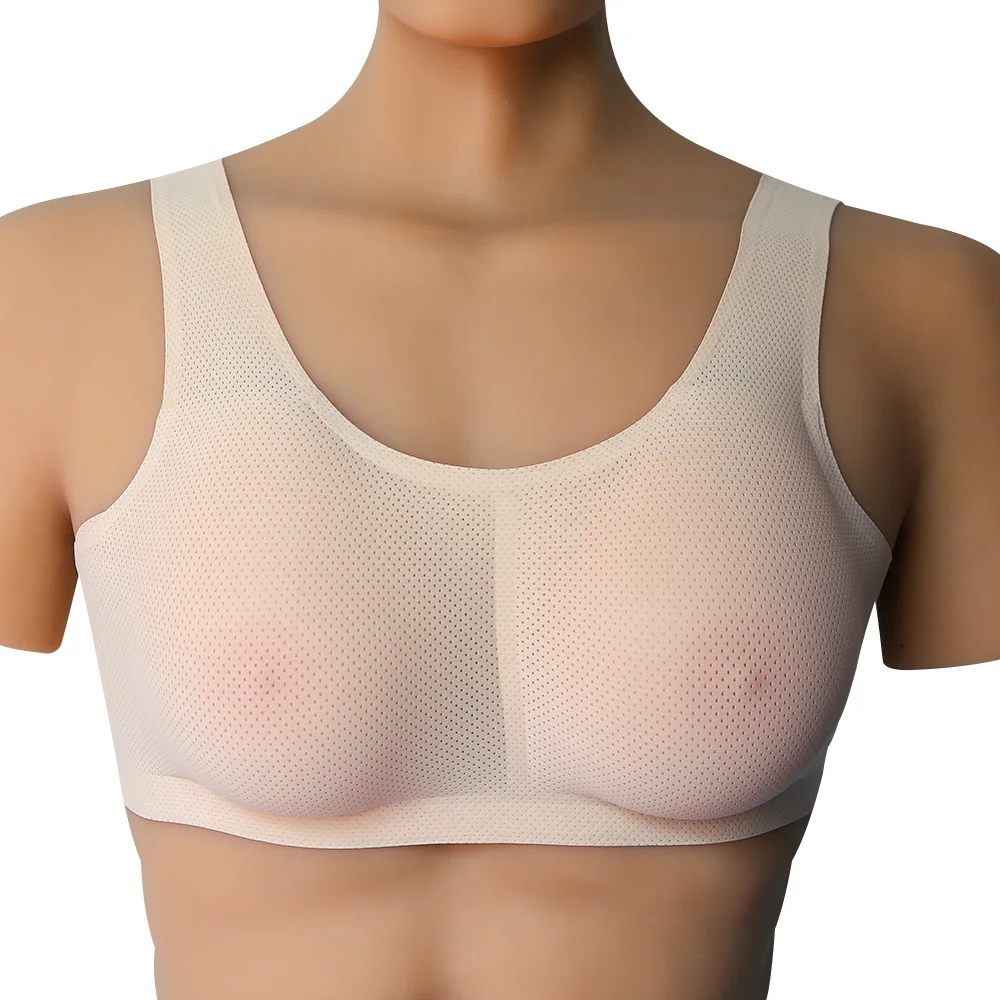 E cup 1400g silicone fake breast matching bra  NEW Artificial Silicone Breast Forms Bra Crossdresser Style Boobs Brassiere