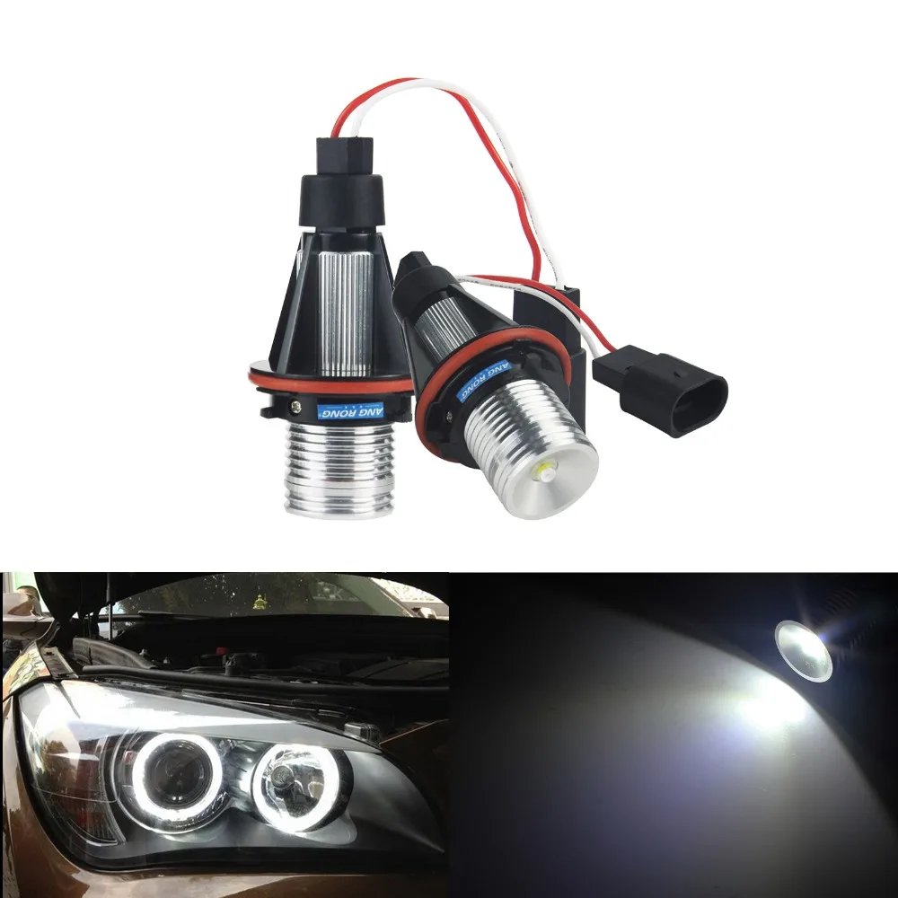 ANGRONG 2x Canbus 3W White LED Marker Light Angel Eye Kit Bulbs Super Bright Replacement For BMW E39 E60 E61 E63 E64 E65 E66