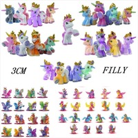 10 Pcs/lot Simba Filly Butterfly Witchy Star Unicorn ect. Toy Little Horse 3CM Mini Horses Kids Animal Action Figures Toys Dolls