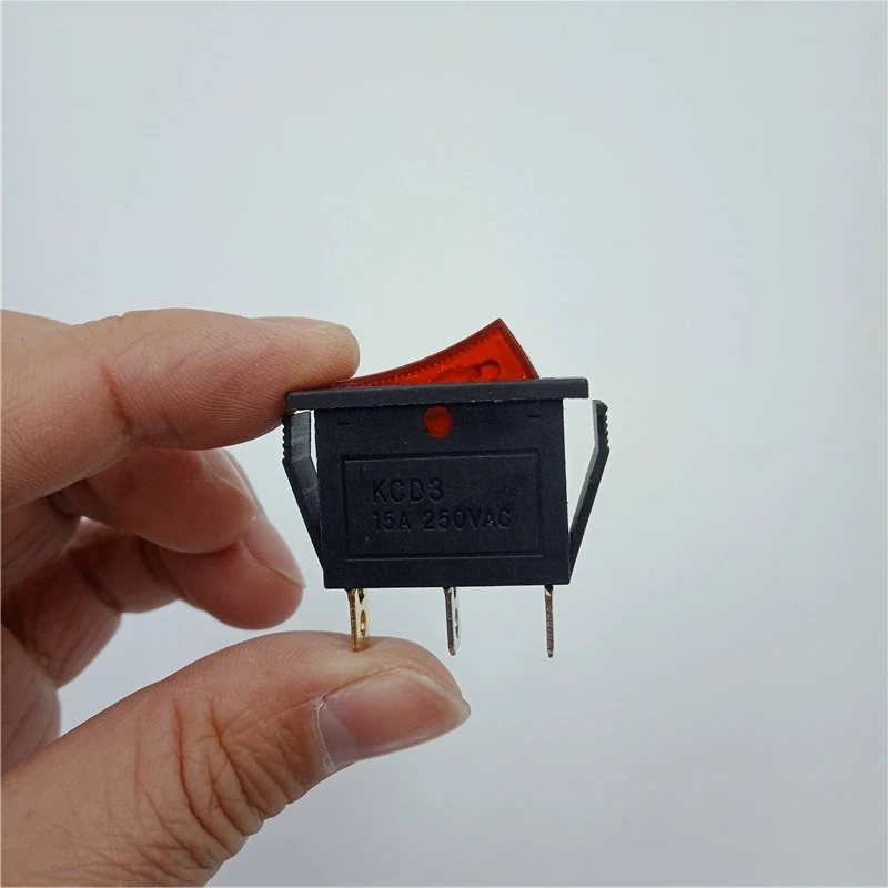 

Rocker Switch KCD3 250V 15A 125V Red Button With Light On - Off Rocker Power Switches for Rayma hot air welder