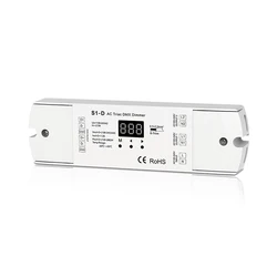 Skydance新led acトライアックdmx調光器220v AC100V-240V高電圧電源入力、480ワット2チャンネル出力DMX512調光S1-D