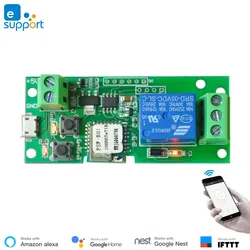 eWelink Smart USB 5V fai da te 1 canale Jog Inching WIFI autobloccante Wireless Smart Home Switch telecomando compatibile con Alexa