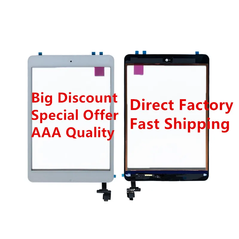 

For iPad mini 3 Touch Screen Digitizer Assembly With Home Button Home Flex Cable+IC Connector For iPad mini 3 A1599 A1600 A1601