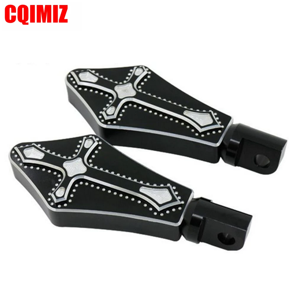 New Cross Style Male Motorcycle Foot Pegs Footrests For Harley Bobber Chopper