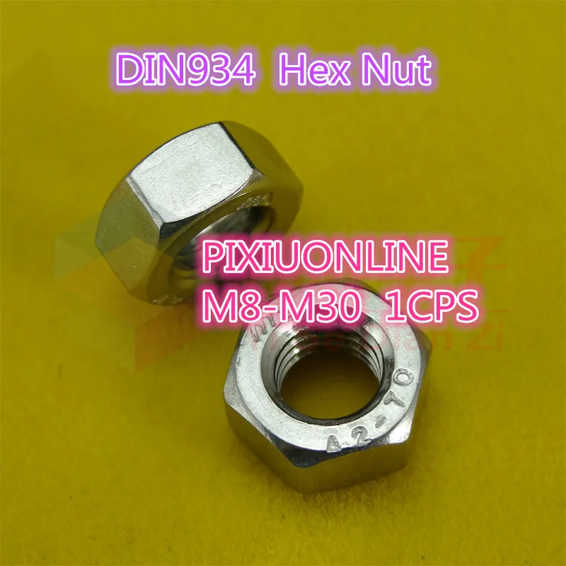 

1PCS YT822 DIN934 M8--M30 304 Stainless Steel Hexagonal/Hexagon Nut