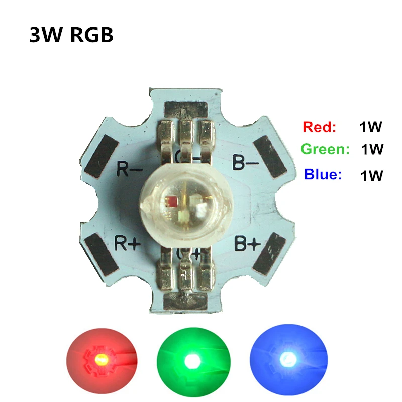 10-1000Pcs/Lot Real Full Watt 1W 3W High Power LED Lamp Bulb Diodes SMD 2.0-3.6V RGB LED Chip For Spotlight Downlight DIY Beads