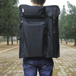 4K Black Oxford Waterproof Sketch Drawing Board Bag Travel Shoulder Carrying Sketchpad Bag