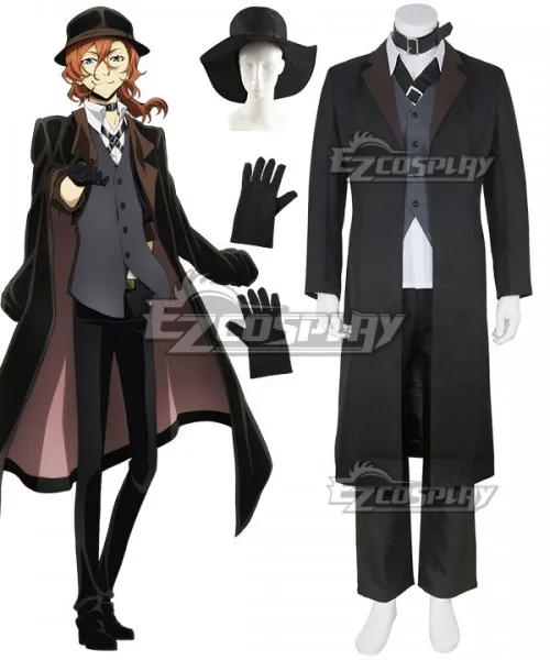 

Bungou Stray Dogs Chuya Nakahara Black Cosplay Costume E001