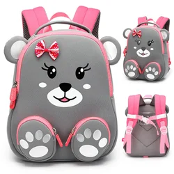 Mochila escolar para niños y niñas, morral escolar con diseño de animales adorables en 3D, a la moda