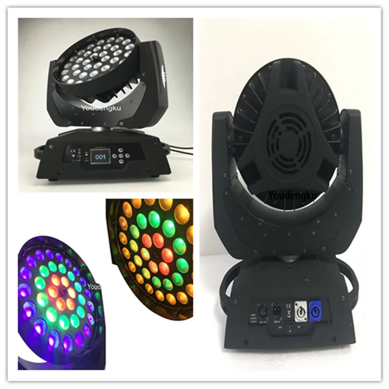 

4 pieces Moving Head Circular LED 36*15w 5in1 rgbwa led moving head lights zoom dmx party night club lighting