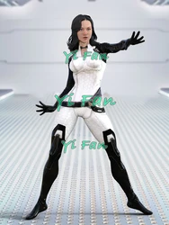 Mass Effect 3 Miranda Lawson Cosplay Costume Elastic 3D Printed Spandex Halloween Costume Bodysuit Girls Women Custom Made