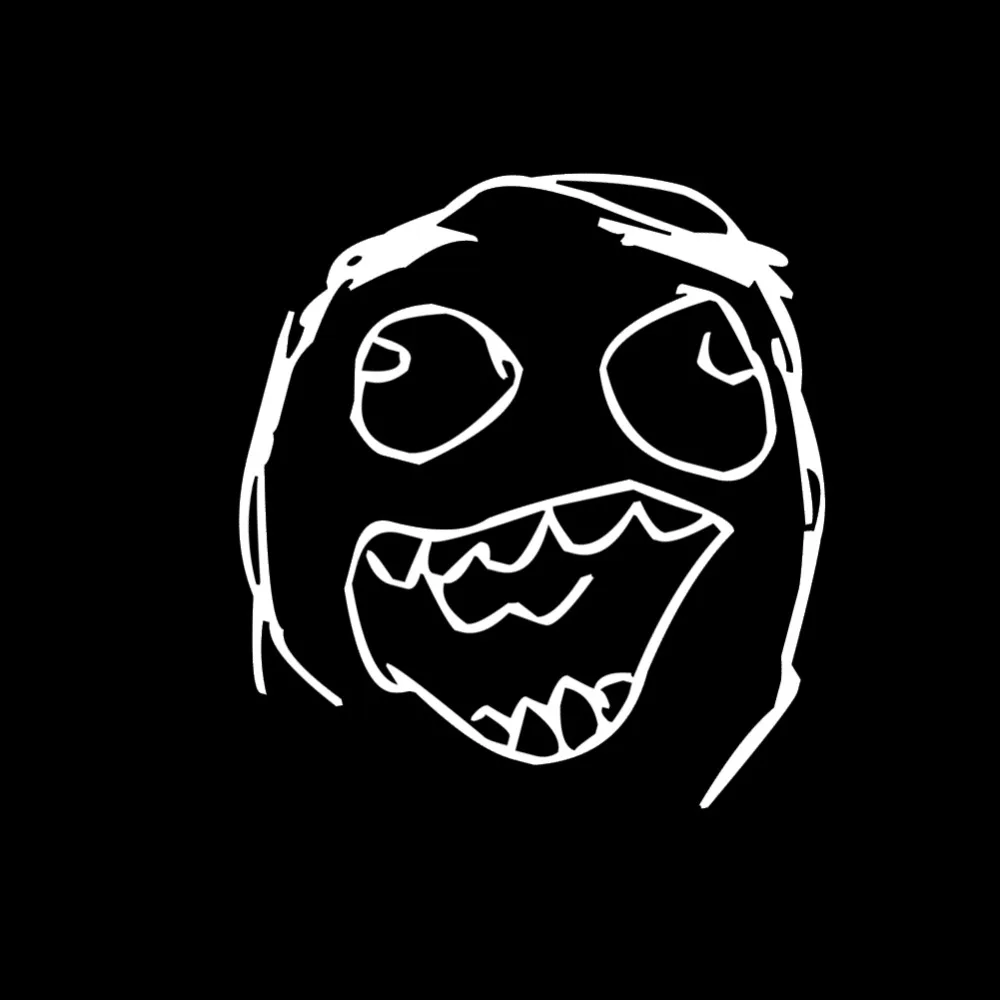 Funny Laughing Meme Face Vinyl Car Sticker Bumper Art Words Pattern Waterproof Removable Car Body Decor Decals L283 image 2