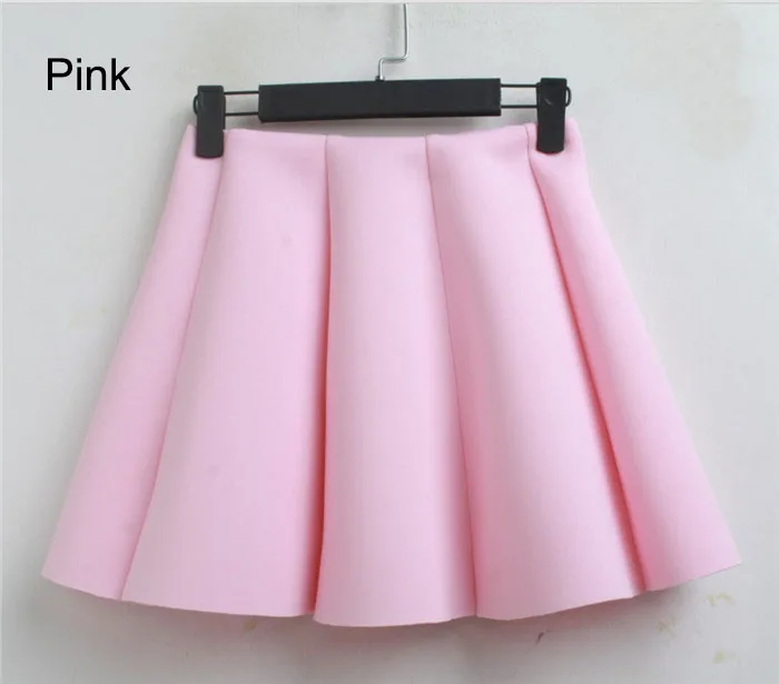 2017 New Spring Summer Neoprene new space cotton elastic force high waist skirts pleated skirt women tutu skirt casual